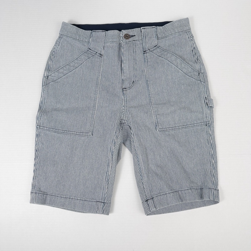 Duluth Trading Co Rootstock Gardening Shorts Womens 4 Railroad Stripe Utility